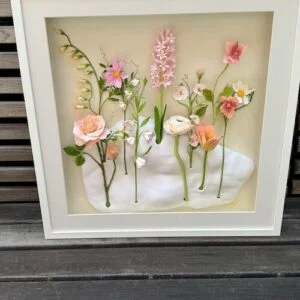 Contemporary Floral Wall Art in Blush Tones