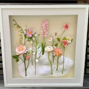 Contemporary Floral Wall Art in Blush Tones