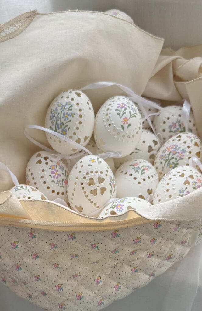 carved lace egg shells
