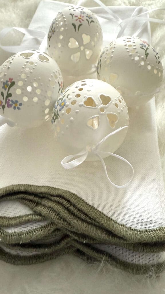 Lace like eggshells