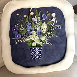 Wall Art with Purple Pansies