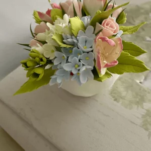 Peachy Roses miniature