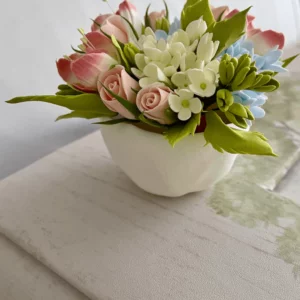 Peachy Roses miniature