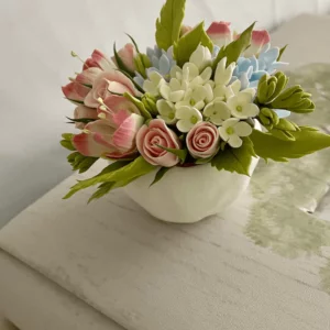Peachy Roses miniature