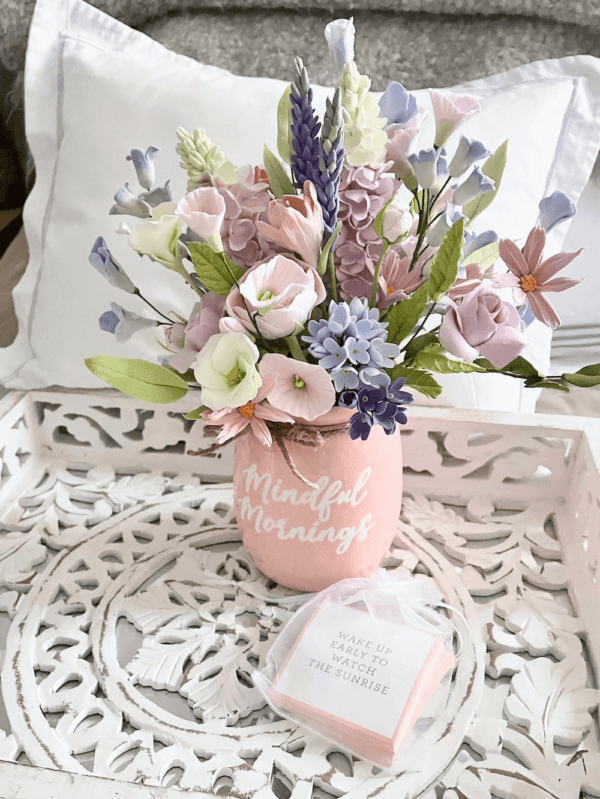 Pastel pink and purple bouquet