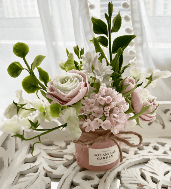 Pink ranunculus arrangement