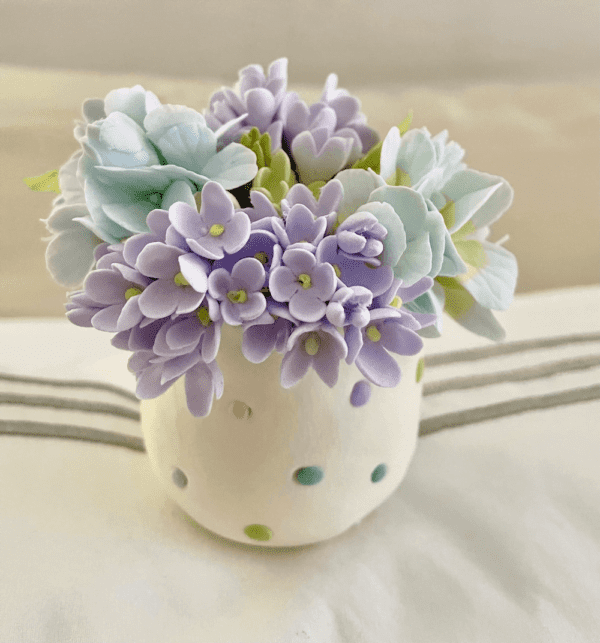 Pastel polka dot pot