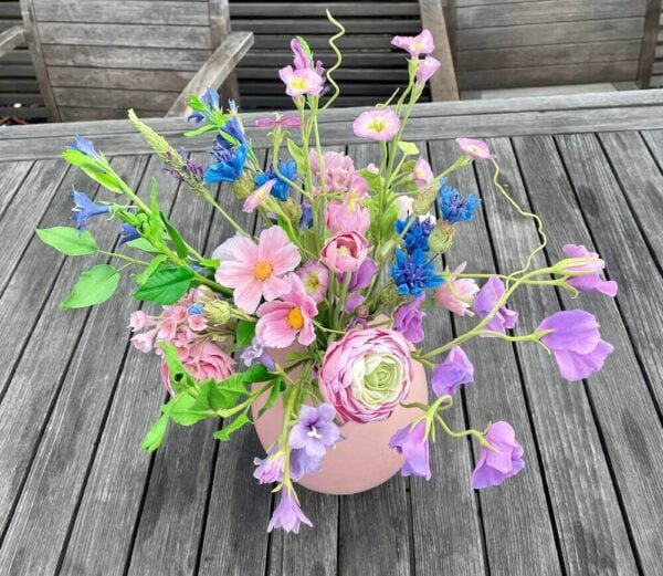 Pink field flowers