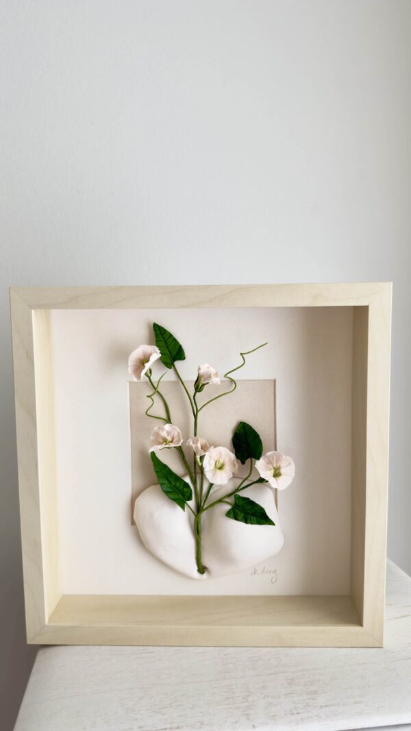 Pink Bindweed in Botanical wall decor