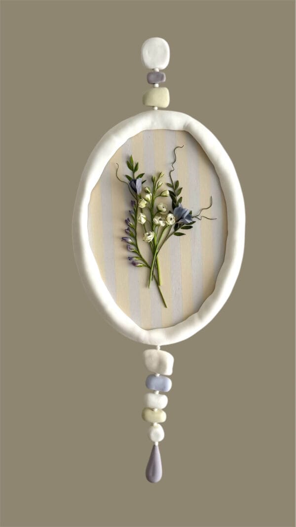 oval floral wall art