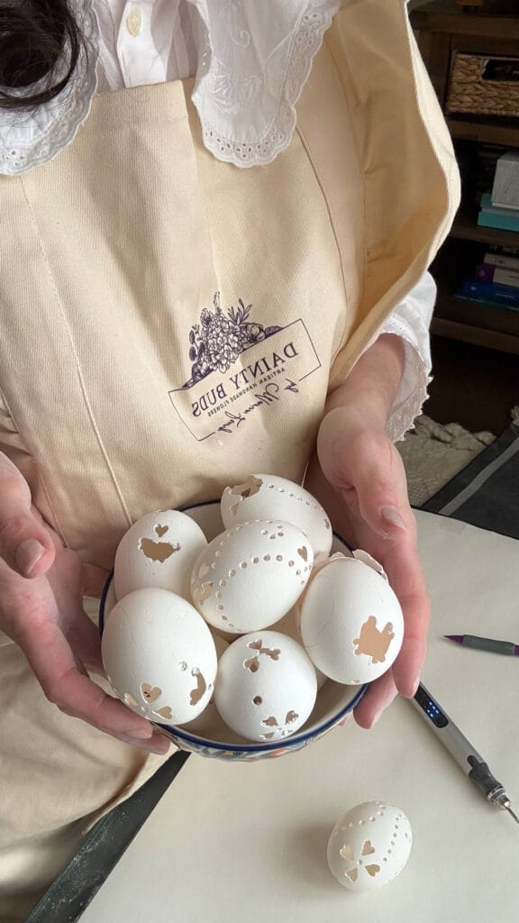 Carving Czech Eggs